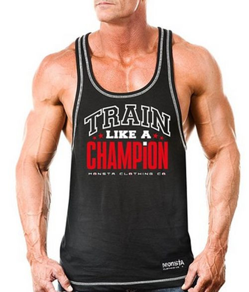 Monsta Clothing Workout Bodybuilding Wear TRAIN Racerback Mens Tank Top NEW