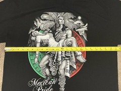 Mexican Pride Shirt Mens XL Black Aztec Warrior Mexico Graphic Tee Alstyle 1301