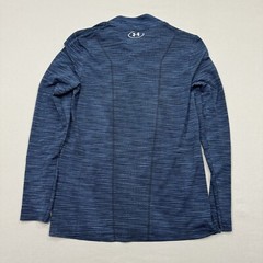 Under Armour Shirt Mens Small Blue Long Sleeve 1/4 Zip Fitted Heat Gear Active