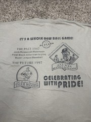 Vintage 1997 Juneteenth Celebration Shirt Sz 2XL Tiger Woods Jackie -Distressed