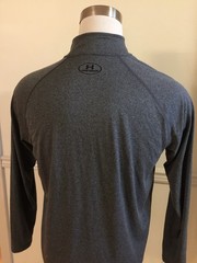 Under Armour Men Long Sleeve L/S 1242220 Gray L Shirt Pullover 1/4 Zip UA Tech 2