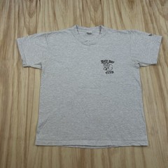 Vintage Bad Boy Club T Shirt Large Gray Single Stitch Double Sided Graphic