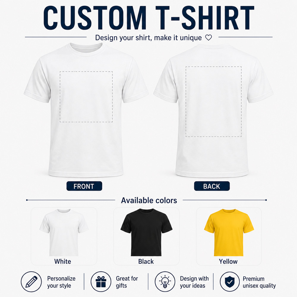 Custom T-Shirt From Your Photo Personalized Image Pet Team Name Number Shirt