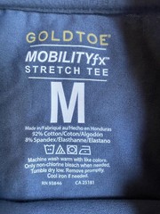 GoldToe Mens Mobility FX Stretch Short Sleeve Cotton T Shirt TEE Rare Size M NWT