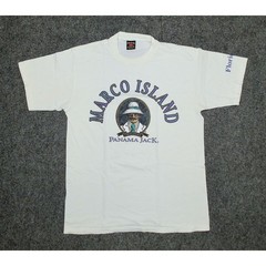 Vintage Panama Jack Mens T Shirt Marco Island Monocle 90s Single Stitch Large