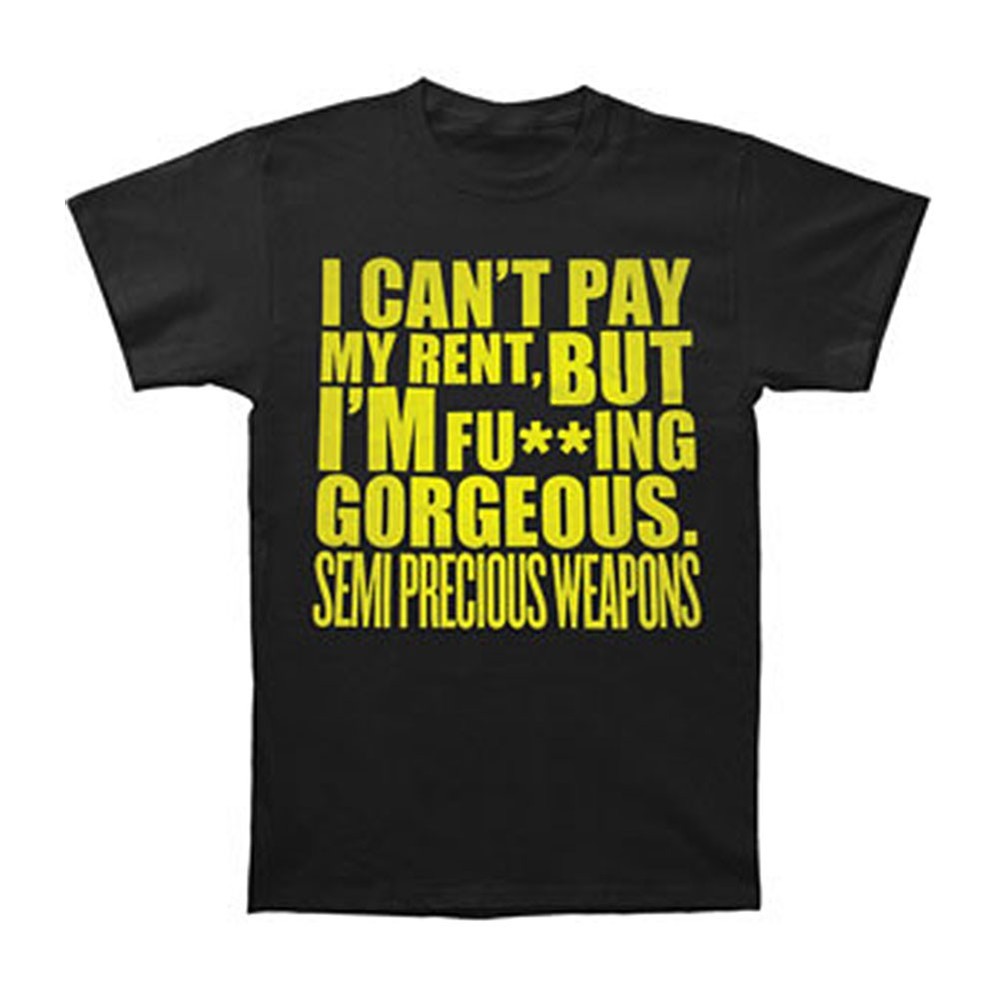 Men’s Semi Precious Weapons Gorgeous Censored T-shirt Large Black
