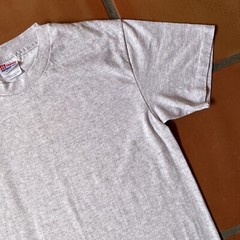 Vintage Hanes Heavyweight 50/50 Men’s M Gray T Shirt Made In USA Ames Iowa 1994