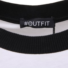 C3440 maglia uomo OUTFIT bianco/nero overlong t-shirt men
