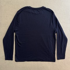 Unbound Merino Wool Shirt XL Men’s Long Sleeve Crew Navy Blue Comfort