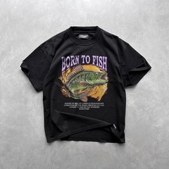 Born To Fish Forced To Sell My Labor T-Shirt Funny Fishing Meme Gift For Men