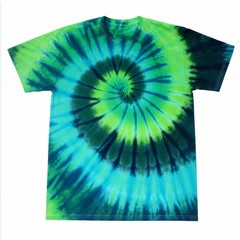 Spring Meadow Green Spiral Tie Dye T‑Shirt Handmade Unisex S‑3XL Gildan 2000
