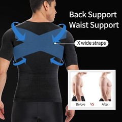 Fajas Para Hombres Faja Reductora De Hombre Men Tee Shaper Tummy Control T shirt