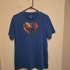 George Blue Graphic Tee – “Different is Beautiful” Size Medium