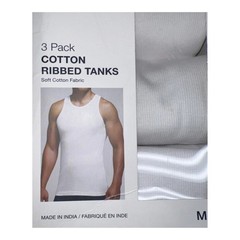 GAP Men’s Cotton Ribbed Tank Tops 3 Pack White Small Undershirt Classic Fit