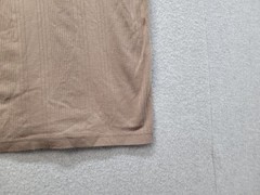 Clairborne Men Shirt XL Brown Crew Neck Short Sleeve Flat Front Casual Tee