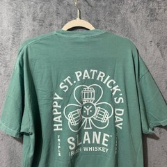 Comfort Colors Slane Irish Whiskey St Patricks Day T-Shirt Mens 2XL Green Cotton