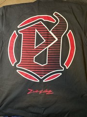 Evil Vice Double-Sided Graphic Logo Black/Red Knit Men’s XL Crew Neck Tee