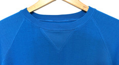 M/L Vtg 70s Blue Blank Single V Distressed Skate Punk Dogtown Raglan Sweatshirt