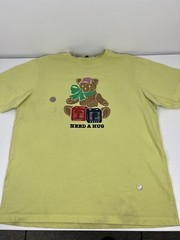 Teddy Fresh Yellow Bear Need A Hug T Shirt Mens Size L Large STAINS READ USED