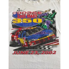 Vintage Nascar 2002 Graphic Tee T-Shirt Dodge Save Mart 350 Men’s 2XL *Flaw*