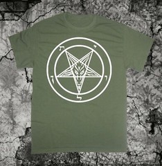 Pentagram Shirt – Punk Occult Gothic Satan Metal Baphomet Satanic Skull Skeleton