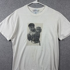 Vintage Muhammad Ali T Shirt Mens Large 90s Burnout Grunge Single Stitch USA Tee