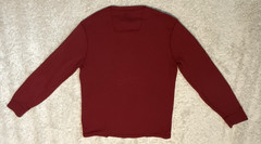 G.H. Bass Co. Men’s Long Sleeve Pullover Waffle Henley Shirt Burgundy Size XL