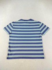 Polo Ralph Lauren Shirt Mens Medium Blue Striped Classic Fit Logo Tee Preppy