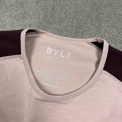 Bylt Shirt Mens Large Maroon Lux Drop Cut Short Sleeve Performance Stretch