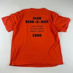 VTG Chicago Bears T Shirt XL Orange Lance Briggs Harris Vasher Pro Bowl 2006