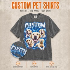 Personalized Custom Pet Portrait Animal Lover Comfort Tee