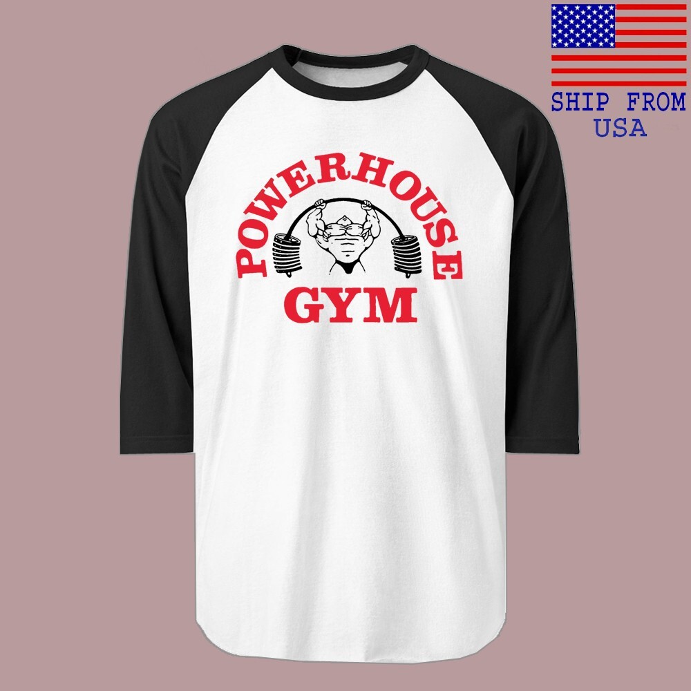 Powerhouse GYM Men’s Raglan Black Size S-2XL