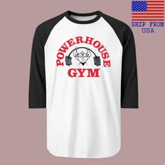 Powerhouse GYM Men’s Raglan Black Size S-2XL