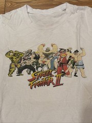 Vintage Street Fighter Capcom T-Shirt Men’s Large 100% Cotton Black Video Game