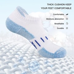 6 Pairs Women Ankle Socks Athletic Cushioned Running Low Cut Sports Liner