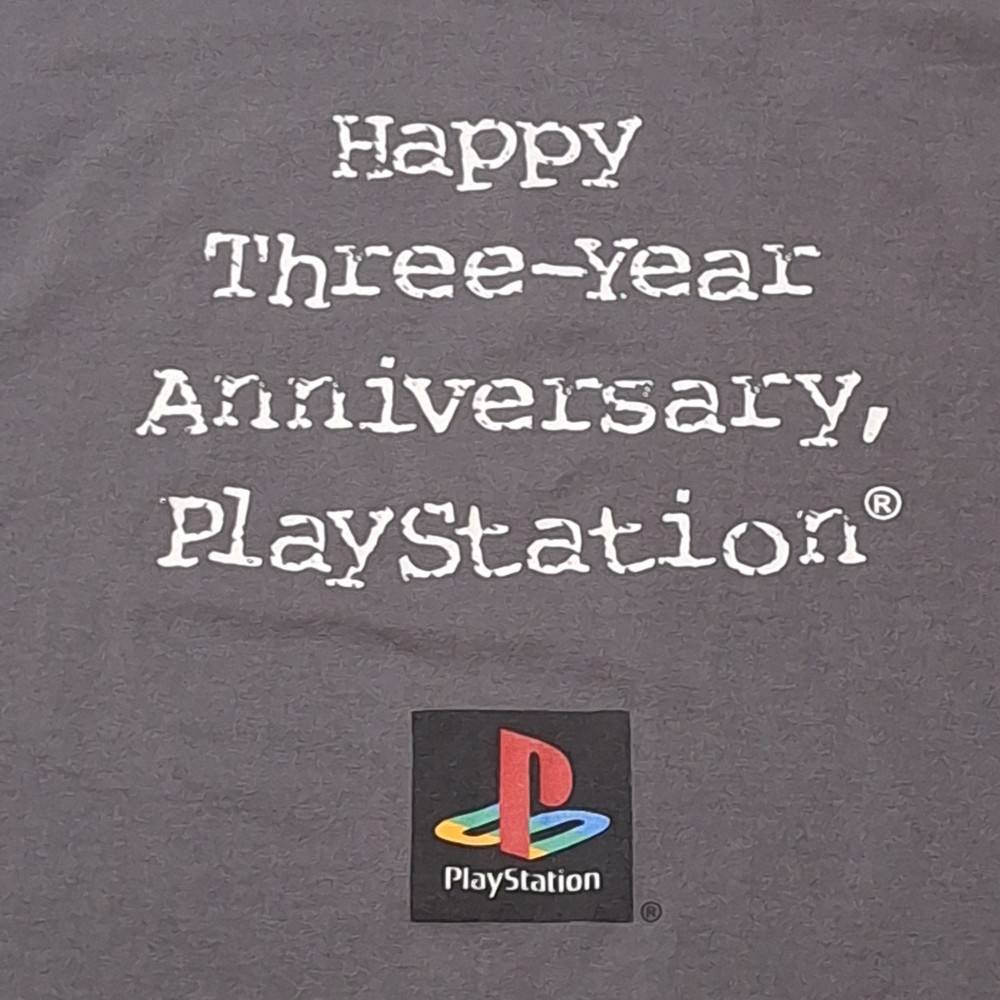 NOS 3 Year Anniversary 1997 SONY PLAYSTATION “3 Is The Magic #” Employee T-Shirt