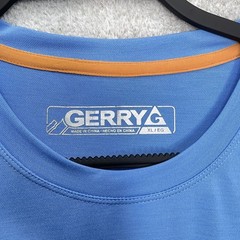 Men’s GERRY XL Long Sleeve Sun Protection Shirt Hiking Blue Orange Striped