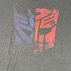 Transformers Autobot Decepticon Graphic T Shirt Men’s 2XL Gray Hasbro Logo Tee