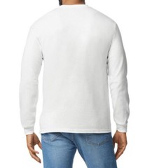 First Quality NEW White Gildan Heavy Cotton Adult Long Sleeve T-Shirt, Size M.