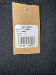 Stüssy Tough Gear Black Tee (Large)
