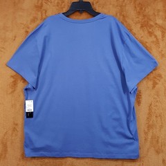 BLOOMINGDALES Shirt Mens XXL Blue Pullover Crew Short Sleeve 100% Supima Cotton