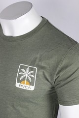 RVCA Men’s Shaylen Graphic T Shirt Short Sleeve Green Heather 50/50 Cotton/Poly
