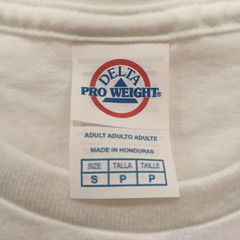 Lot of 5 Delta Pro Weight T-Shirts Mens Small S Half White Cream Blank Bulk Lot