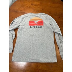 Birddogs Long Sleeve T-Shirt Mens Large Gray Pocket Sunset Graphic Tee