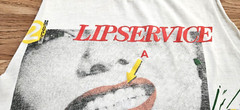 Rare Vintage Nike Roy Lichtenstein 2 Much Lip Service Pop Art T-Shirt M Cut Off