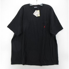 VINTAGE Polo Ralph Lauren Shirt Men XL Black 90s Blank Single Stitch Pony USA