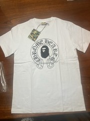 A Bathing Ape BAPE White Ape Head Graphic Logo Crew Neck T-Shirt Men’s M