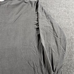 Vintage Hanes Beefy-T Shirt Mens Large Black Long Sleeve Blank Tee Made USA