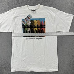 Vtg Tultex Mens XL White Shirt Rene Dickerson Colored People Art Tee 93 NWT 90s