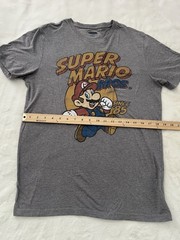 Super Mario Bros T Shirt Mens Small Gray Graphic Old Navy Nintendo Tee